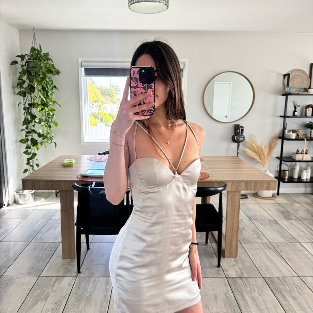 Elegant White Strappy Dress